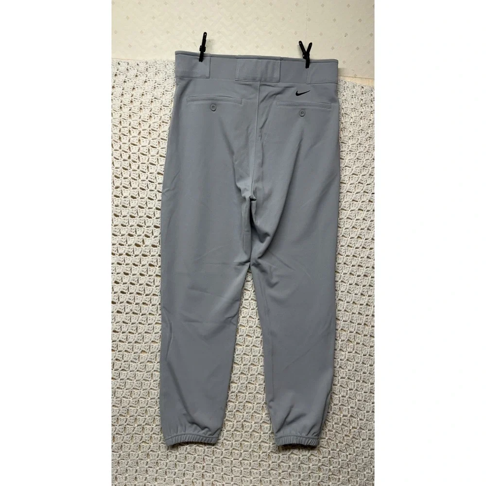 Nike Vapor Prime Baseball Pants Mens Sz L Gray Black Swoosh Athletic Stretch New